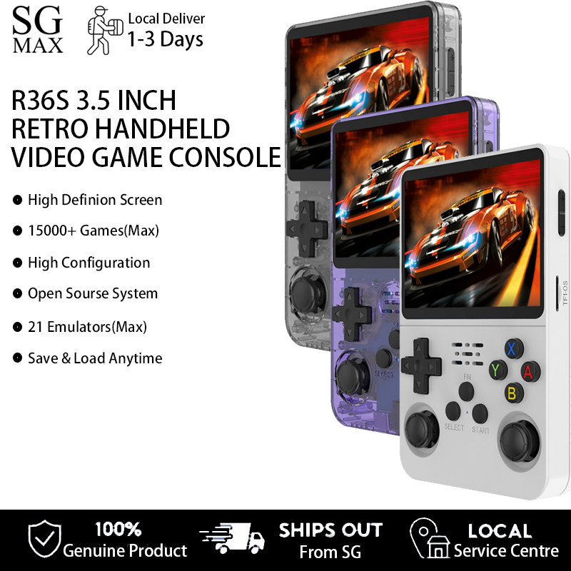 R36S Retro Handheld Video Game Console emulator 3.5 Inch IPS Screen ...
