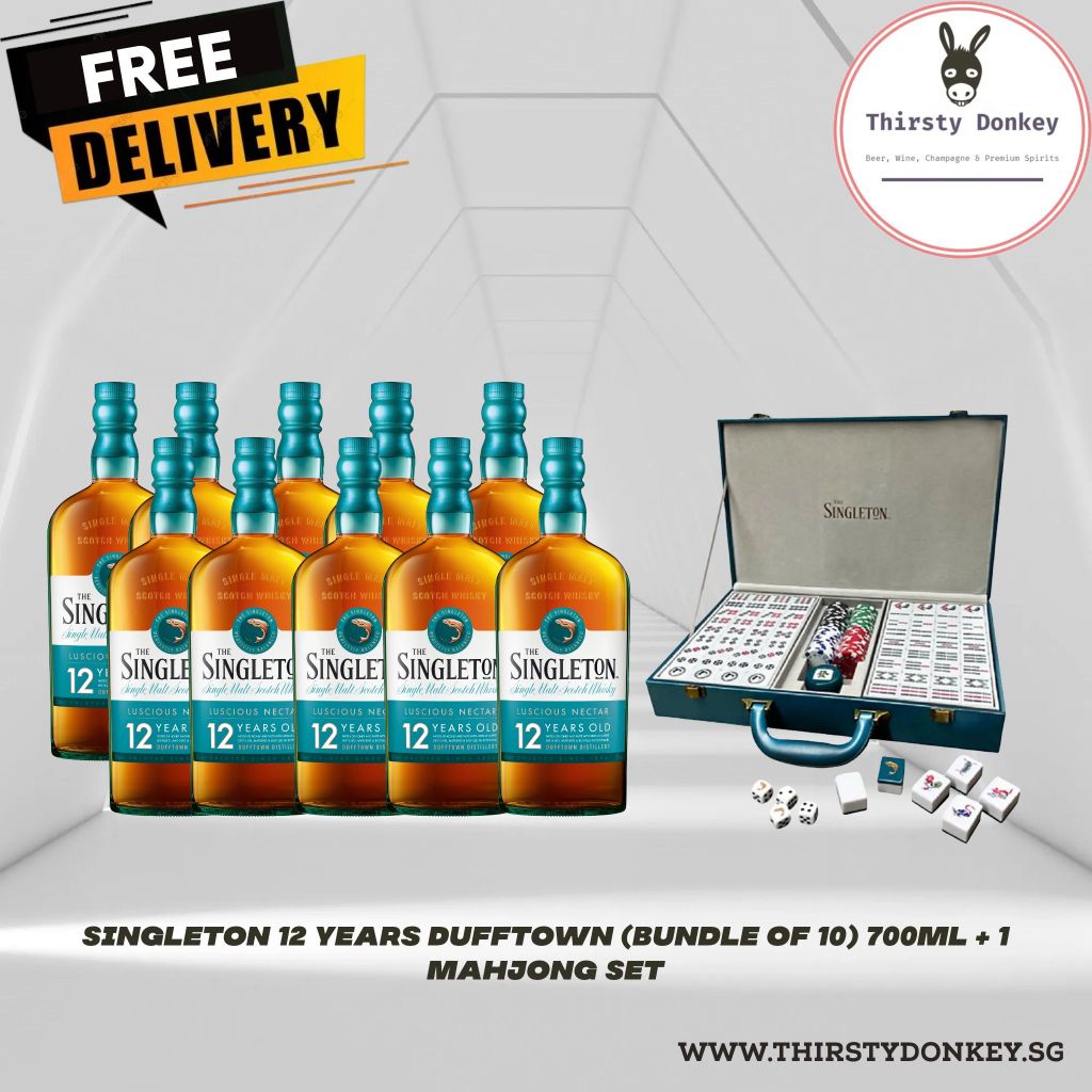 Singleton 12 Years Dufftown (Bundle of 10) 700ml + 1 Mahjong Set ...