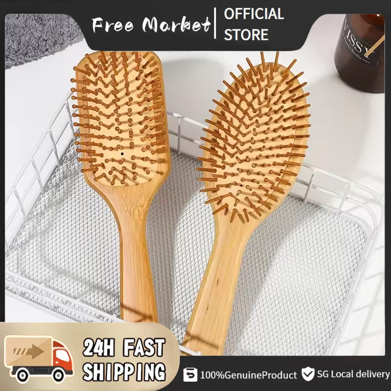 【SG Local delivery】Premium Bamboo Wood Comb - Stimulates Hair Growth ...