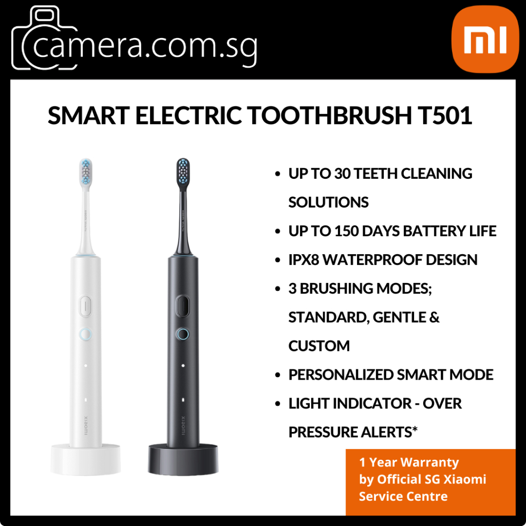 Xiaomi T501 Smart Electric Toothbrush 30 Cleaning Solutions 150 day ...