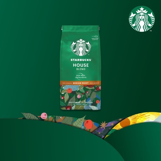 Starbucks House Blend Medium Roast & Ground Coffee (200g) | Shopee ...
