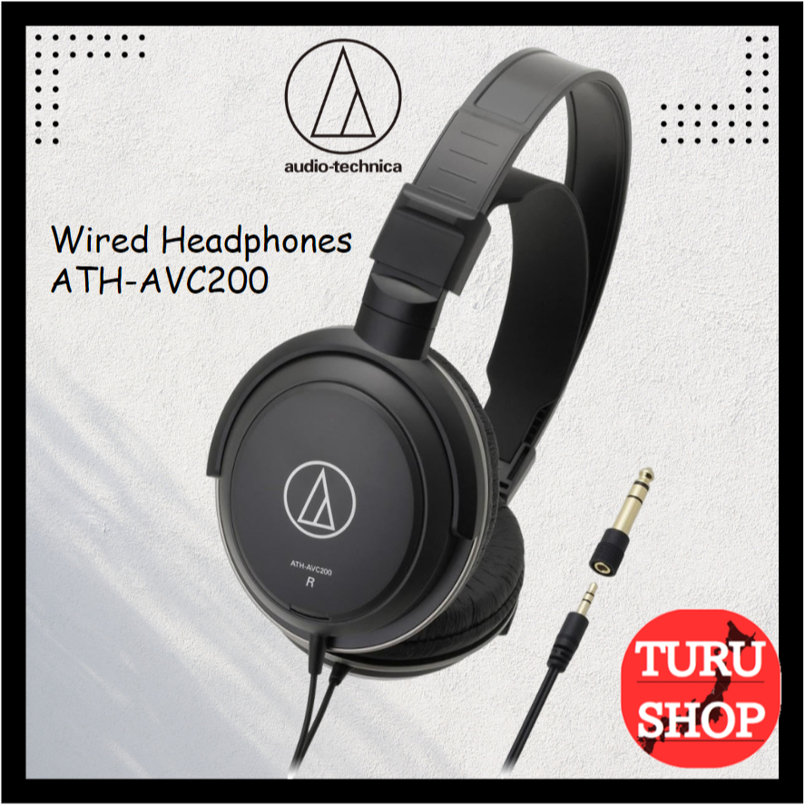 Audio-Technica ATH-AVC200 Wired Headphones for Music and Movie Watching ...