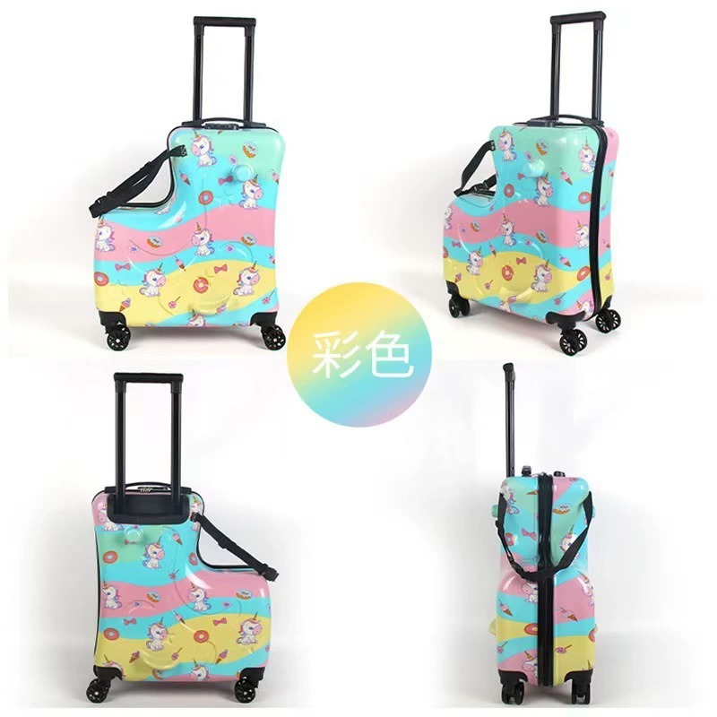 20'' Children's Luggage Can Sit Ride Girl Ultra Light Boarding - Main Image