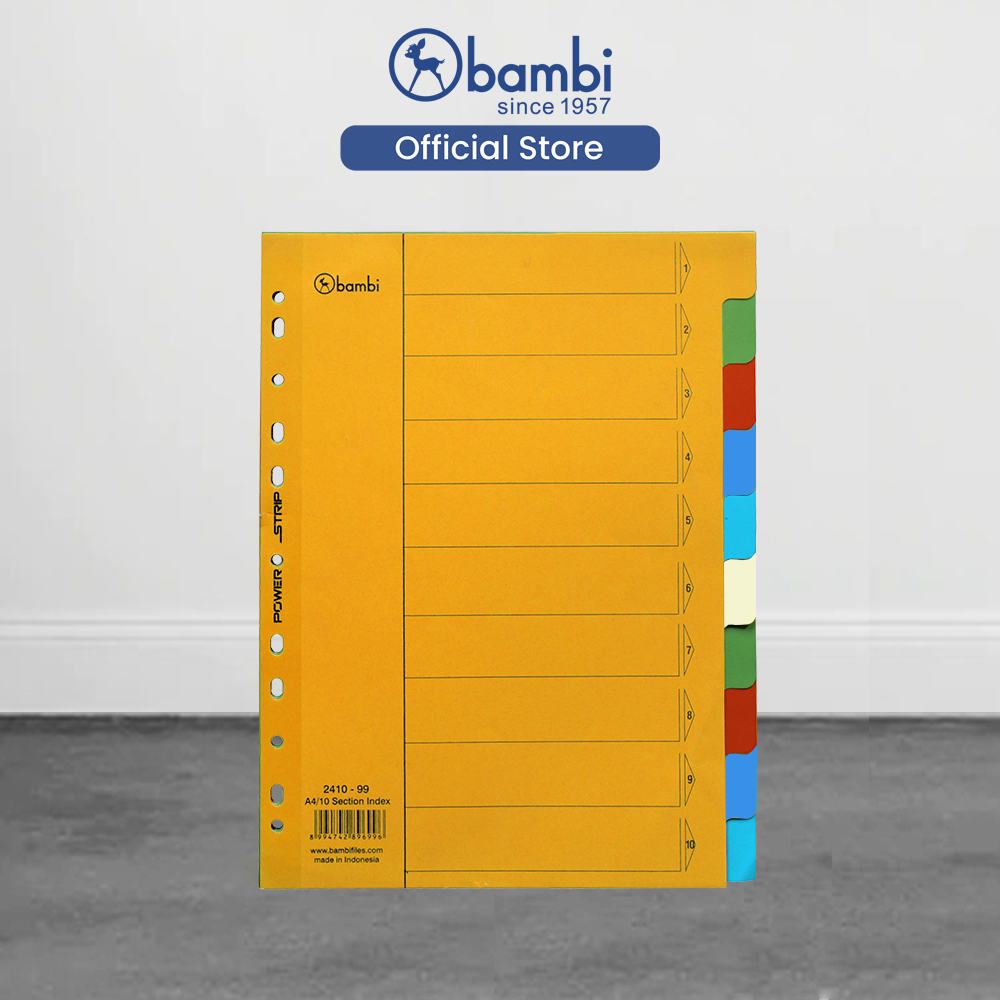 Bambi Colour Index Paper 10 Section A4 - 2410 | Shopee Singapore