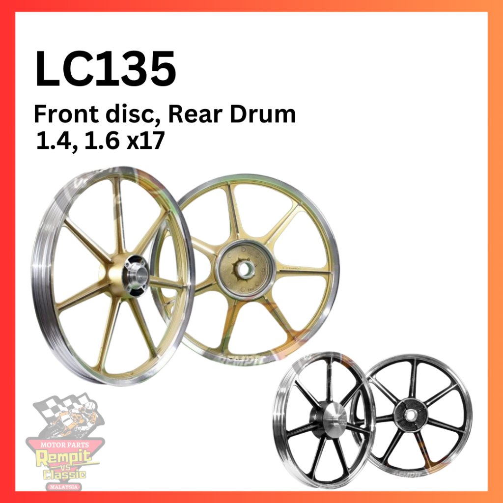 REMPIT Lc135 7 Batang Sport Rim ( 2 Colors ) | Shopee Singapore