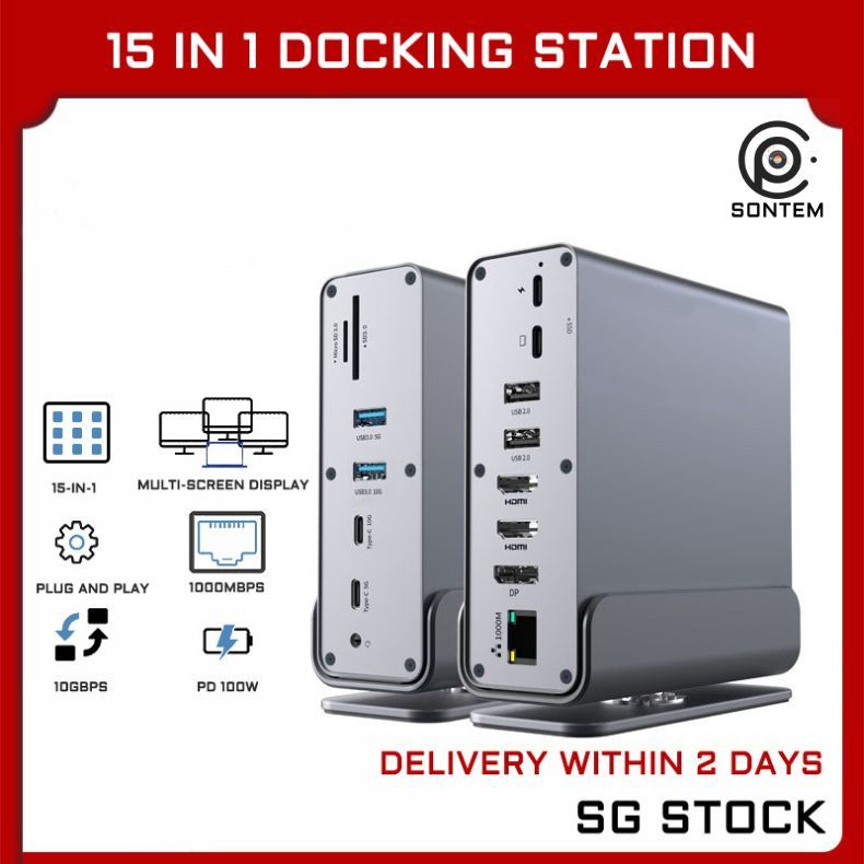 {SG Seller} Expand Workspaces With 15 In 1 USB C Multiports Adapter ...