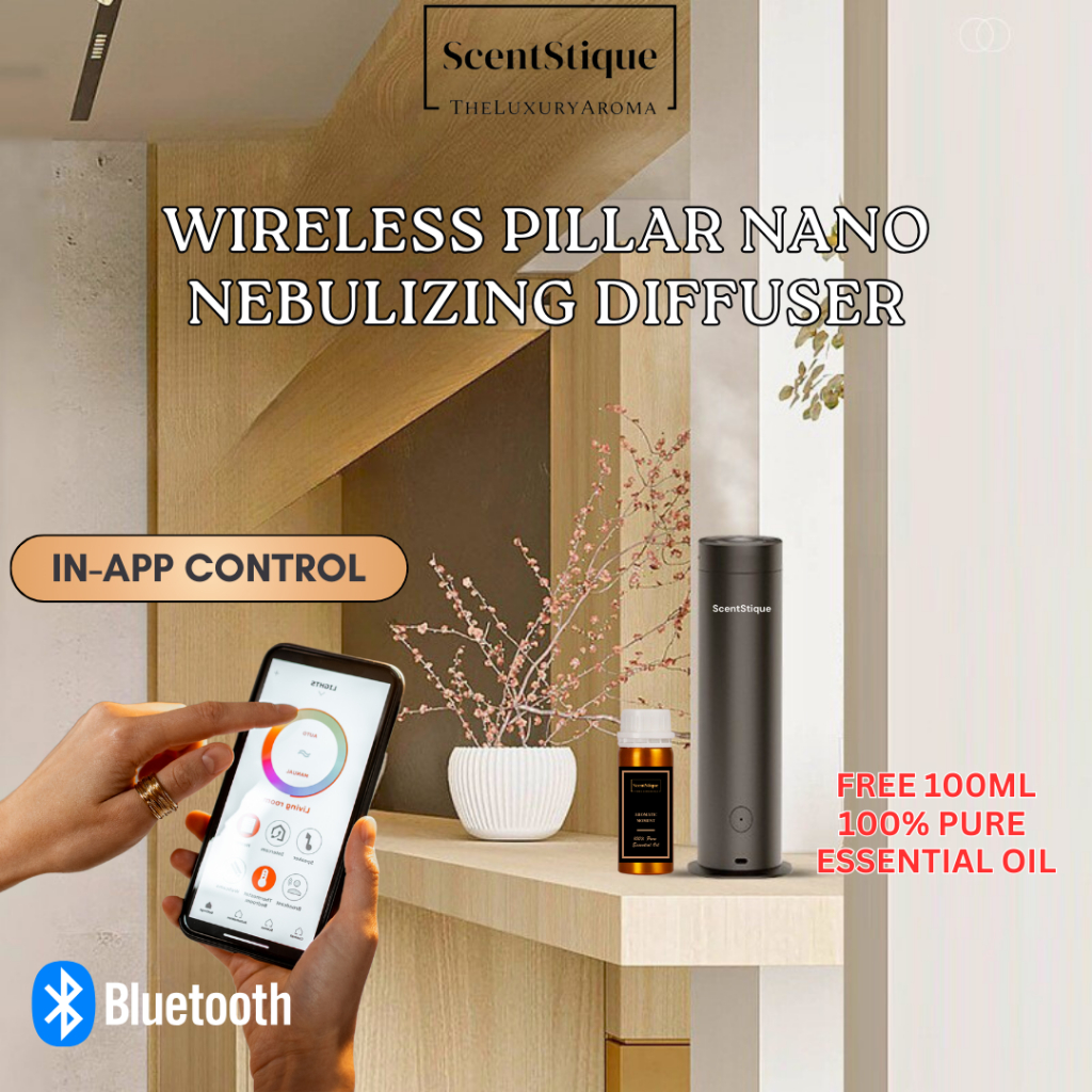 WIRELESS PILLAR NANO ATOMIZING NEBULIZING DIFFUSER | Shopee Singapore