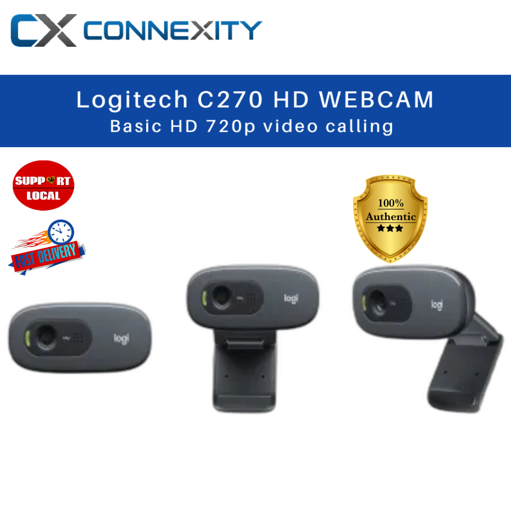 Logitech C270 HD Webcam 960-000584 720p/30fps Logitech Webcam C270 for ...