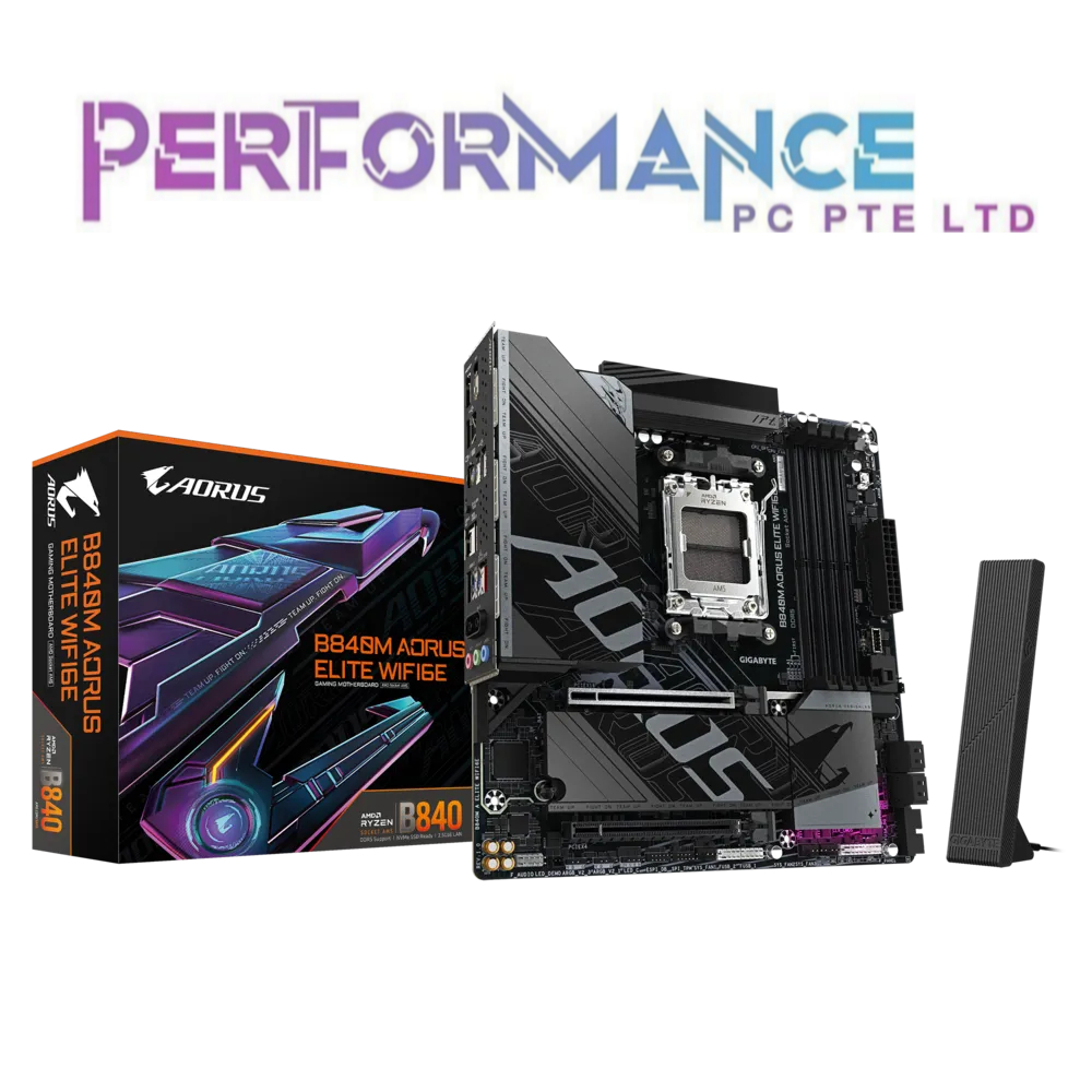 GIGABYTE B840M AORUS ELITE WIFI6E DDR5 MOTHERBOARD (3 YEAR WARRANTY BY ...