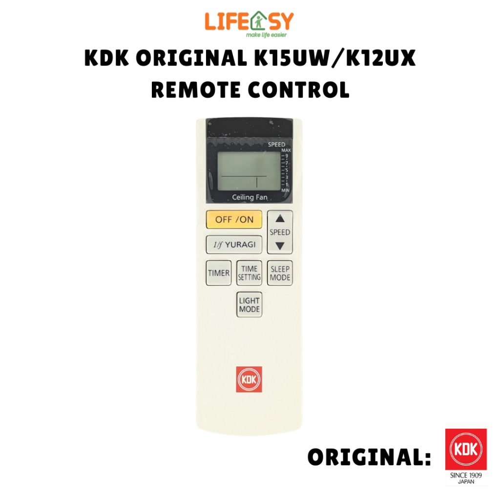 KDK Original K15UW/K12UX Remote Control | Shopee Singapore