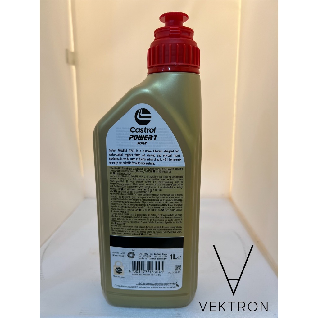 Castrol Power 1 A747 2T Engines 1L | Shopee Singapore