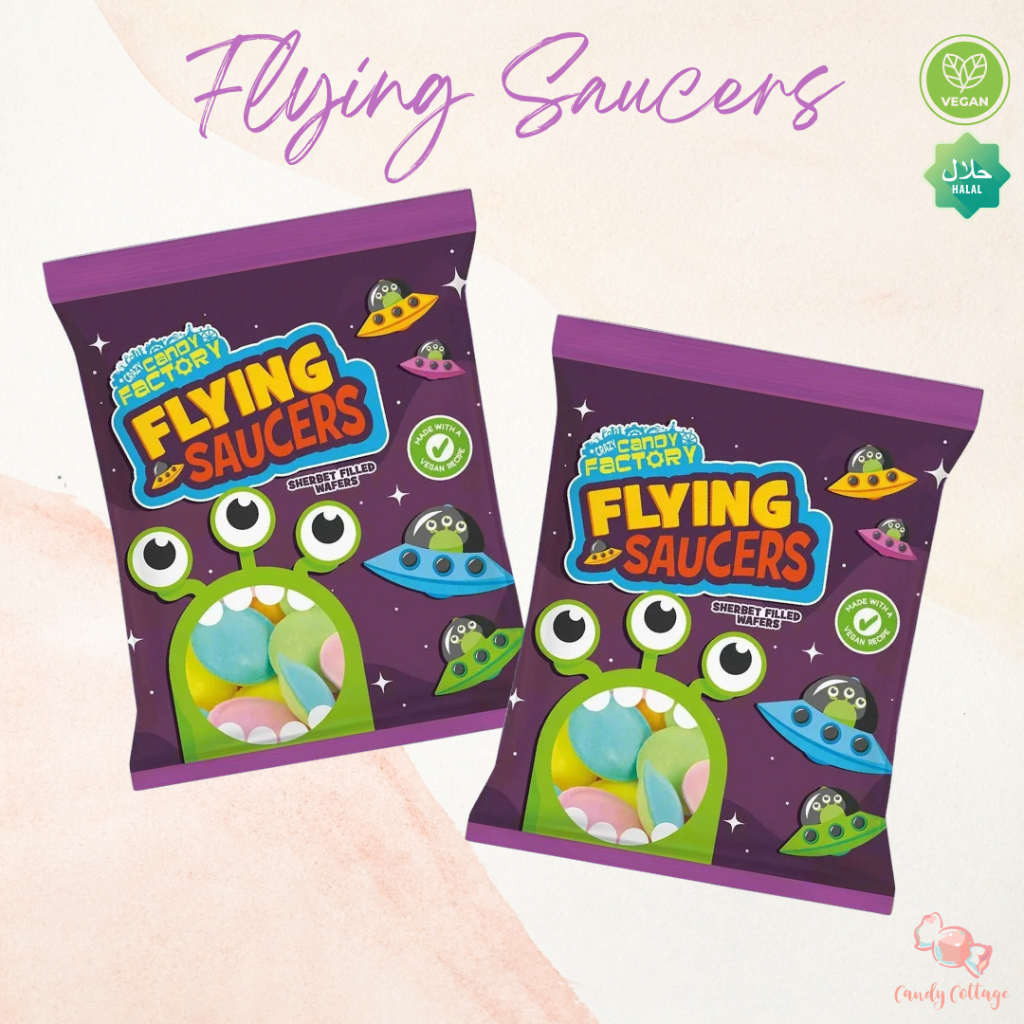 Candy Cottage x Flying Saucers - Vegan UFO's and sherbet discs | Shopee ...
