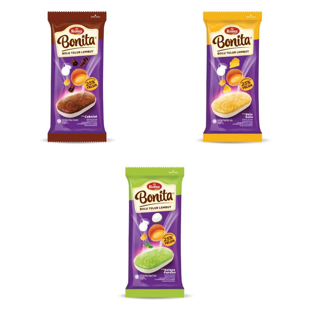 ROMA Soft Chocolate/Milk Cheese/Coconut Pandan Sponge Cake 30g Halal ...