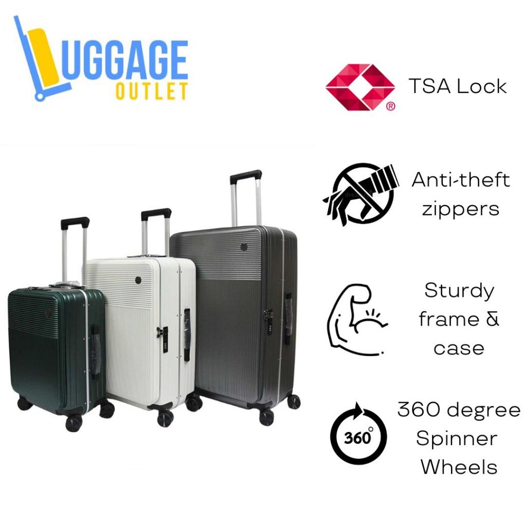 Stocky Aluminium Frame Luggage | Front Opening | TSA Lock | Anti-Theft ...