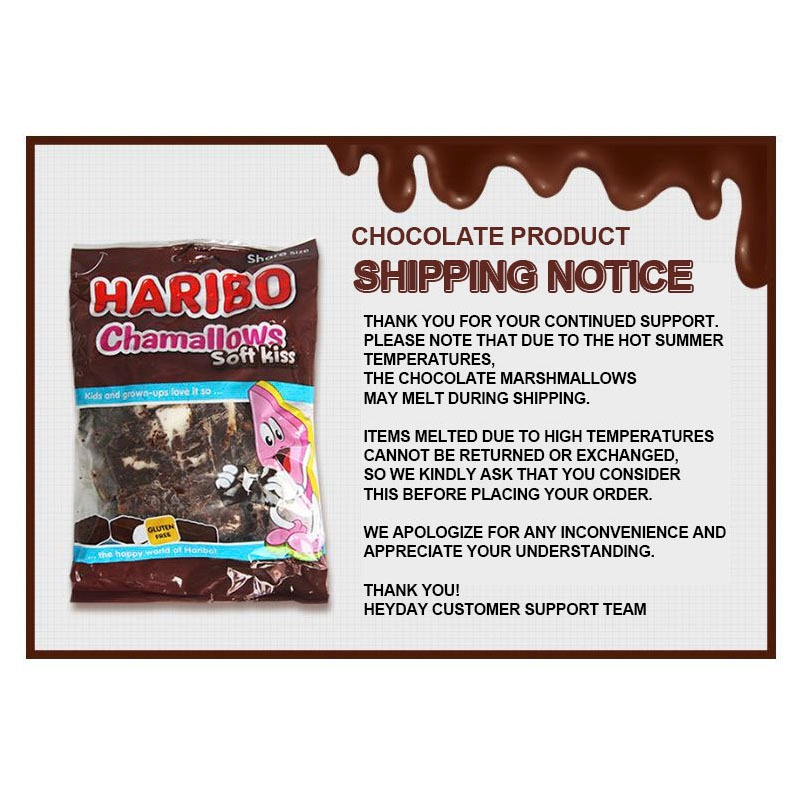 HARIBO] Chamallows Soft Kiss Chocolate Marshmallow Candy – Gluten
