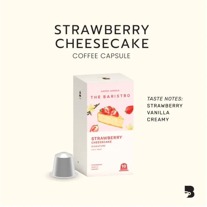 The Baristro Strawberry Cheesecake Coffee Capsules (Nespresso ...