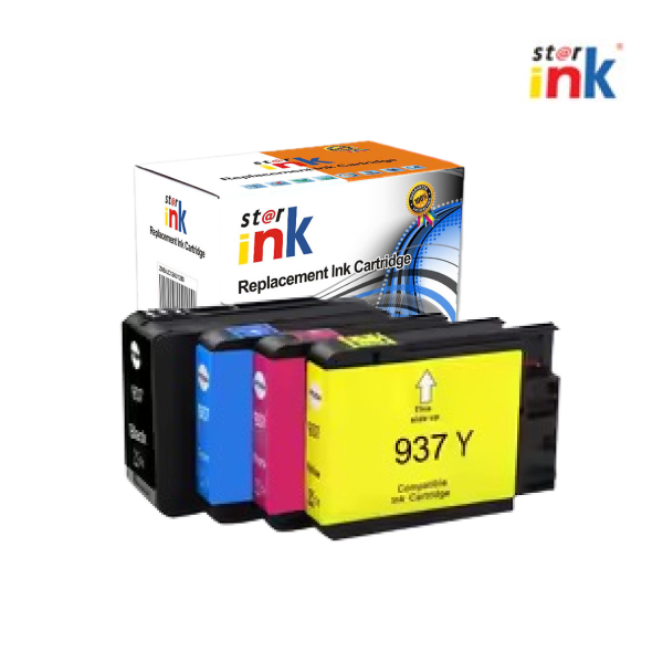 Starink 937 Black Cyan Yellow Magenta Ink Cartridges Hardware HP 9120e ...