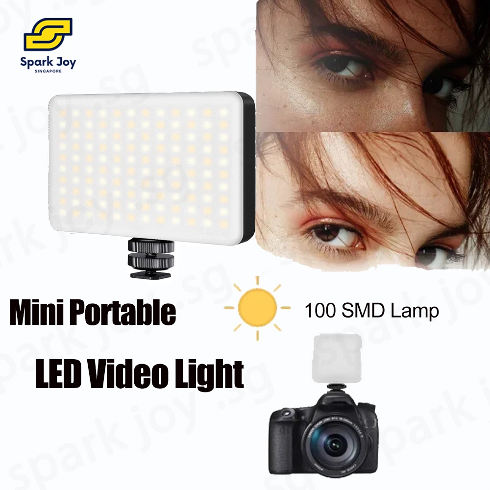 【SG】Mini Portable Rechargeable LED Video Light for video record, photo ...
