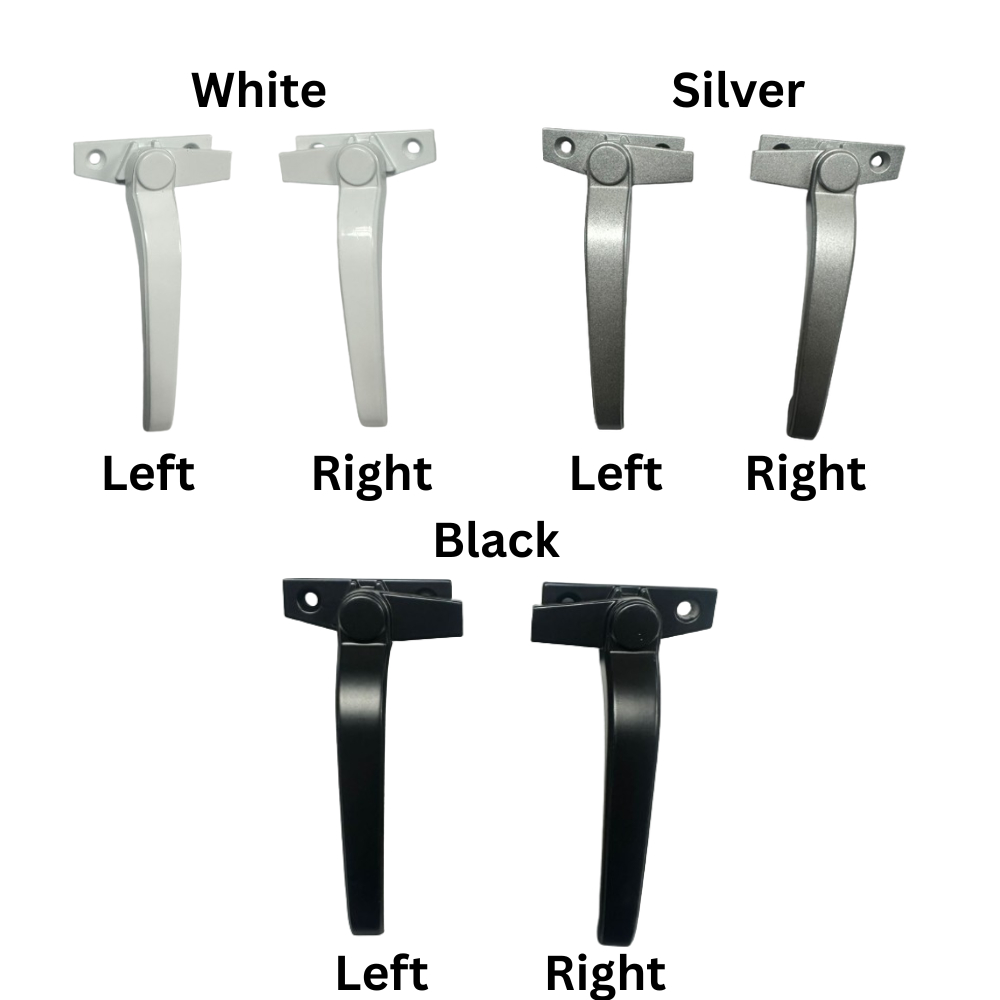 STANFORD Aluminium Keyless Casement Window Handle Lever White/Black ...