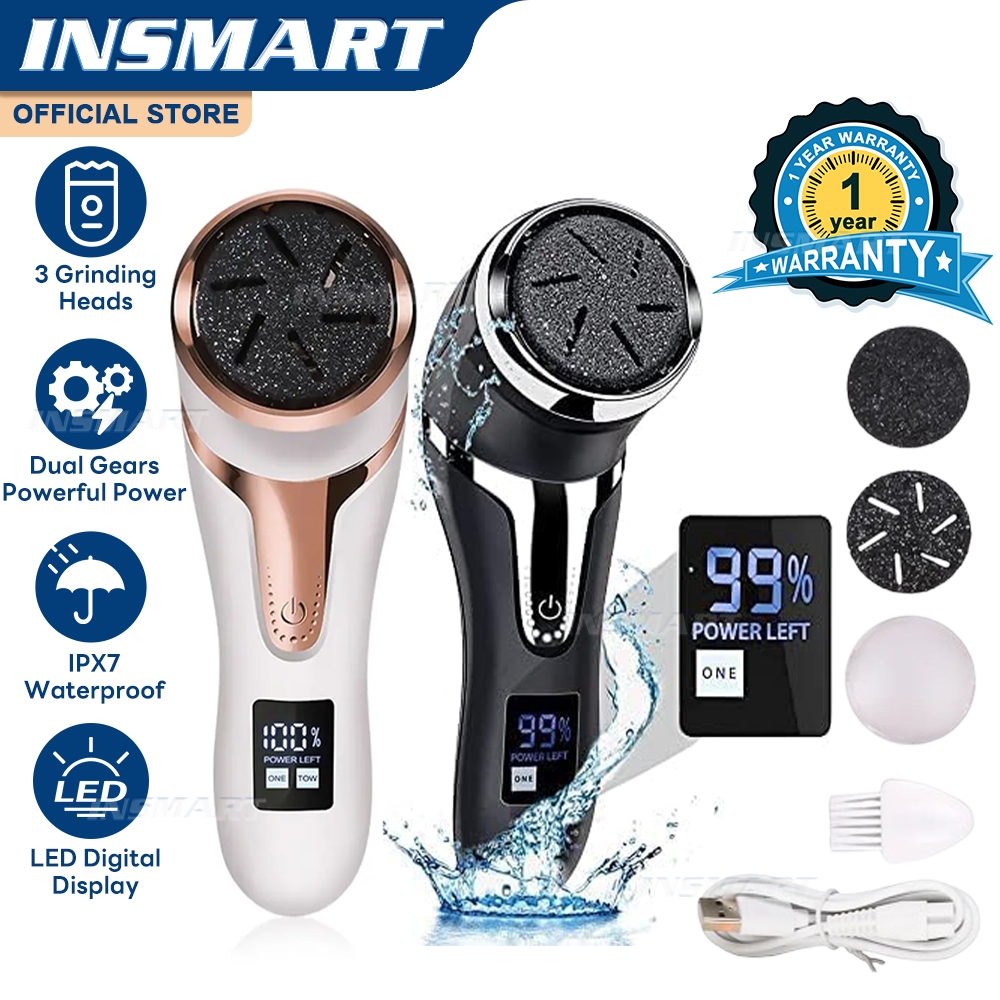 INMSART Electric Foot Grinder Washable Rechargeable Pedicure Machine ...