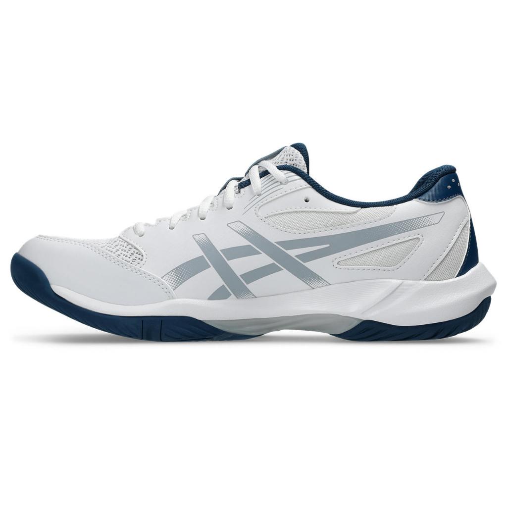 ASICS Men GEL-ROCKET 12 Indoor Court Shoes in White/Mako Blue
