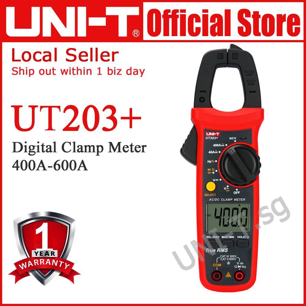 Uni-T UT203+ UT204+ UT201+ UT202+ UT202A+ Digital Clamp Meter | Shopee ...