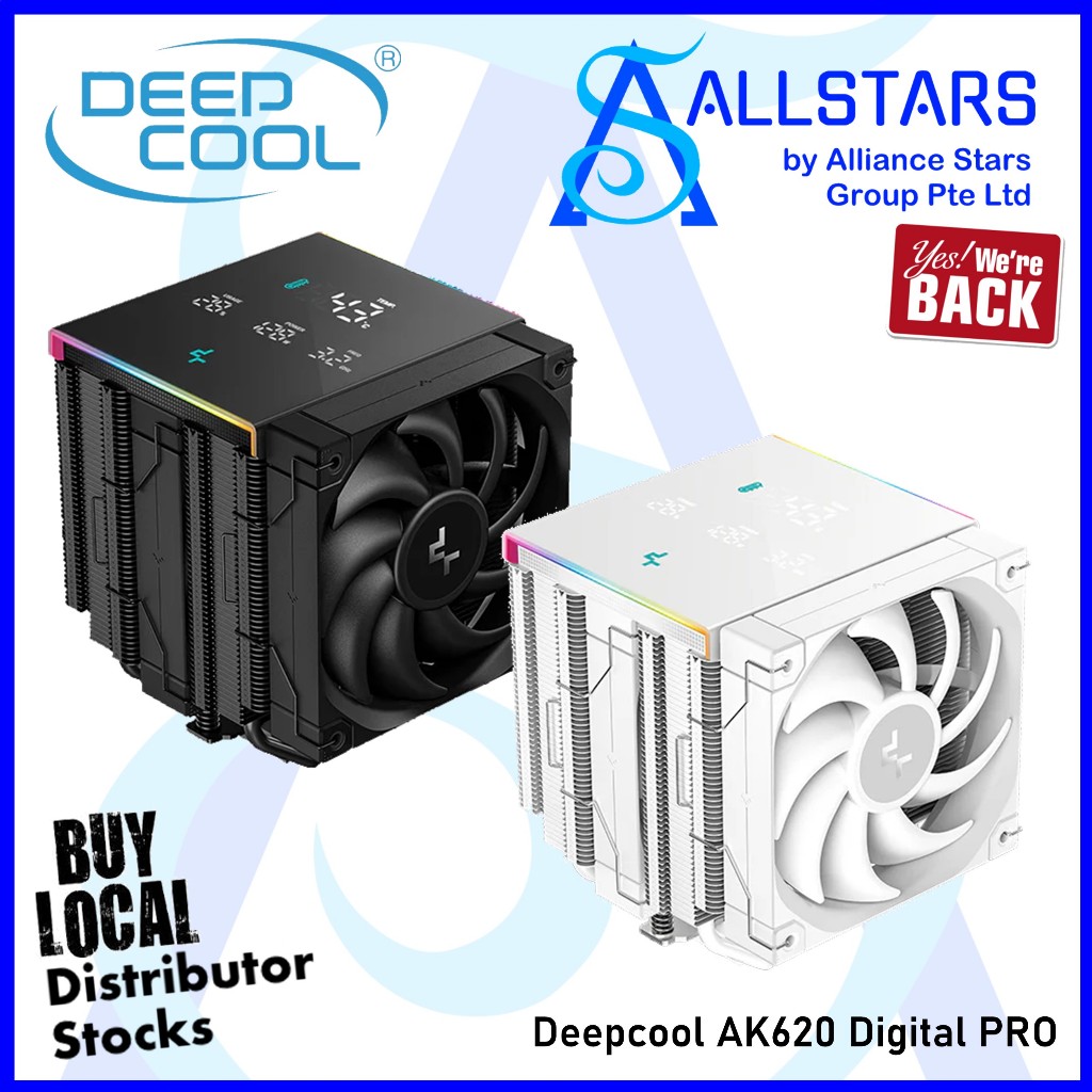 Deepcool AK620 Digital PRO (Black/White) Performance CPU Cooler (AK620 ...