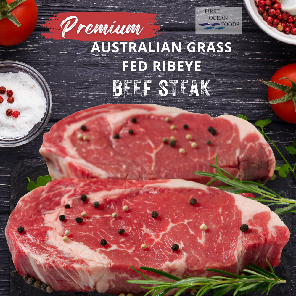 (First Ocean Foods) Australian Grass Fed Beef Ribeye Sliced - 1kg ...