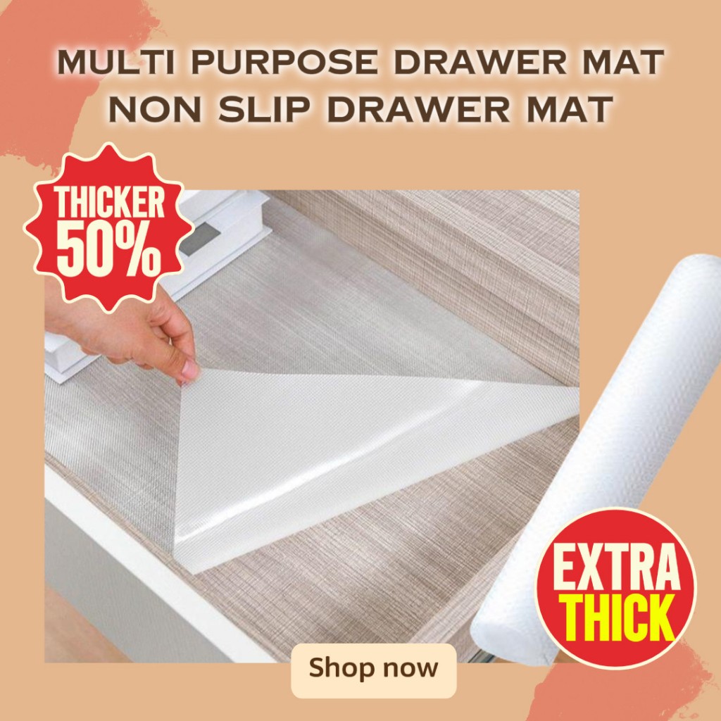 Reusable Non Slip Multi-Purpose Mat Drawer Mat Transparent Shelf Liner ...