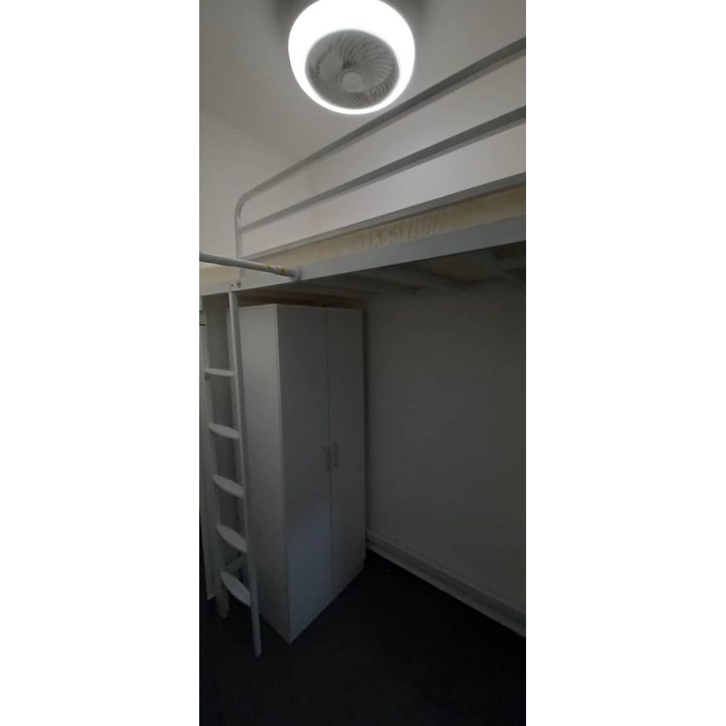Loft bed with wardrobe customize singapore for helper room/store room ...