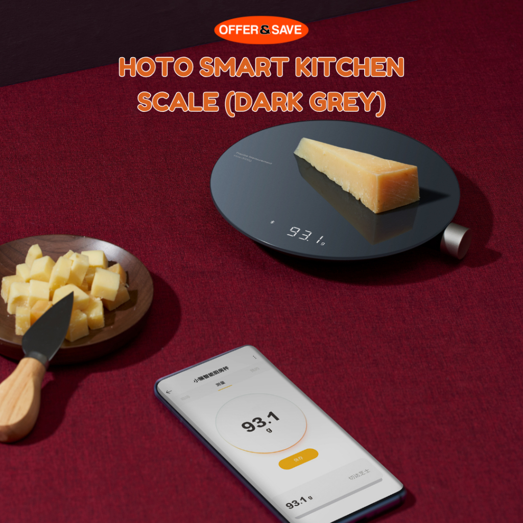 HOTO Smart Kitchen Scale (Dark Grey) | Shopee Singapore