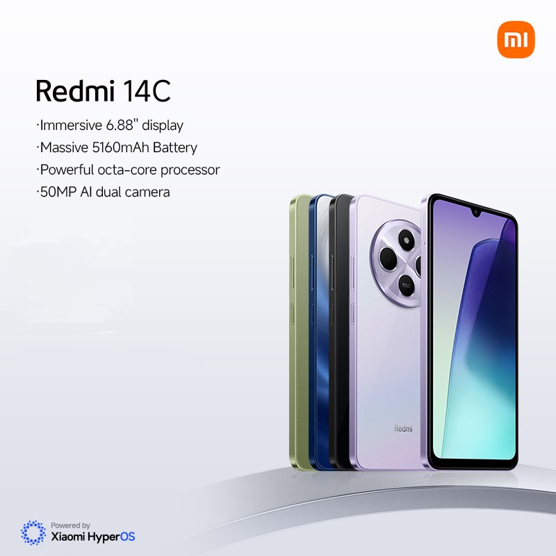 Xiaomi REDMI 14C Smartphone | 6+128GB/8+256GB, Immersive 6.88