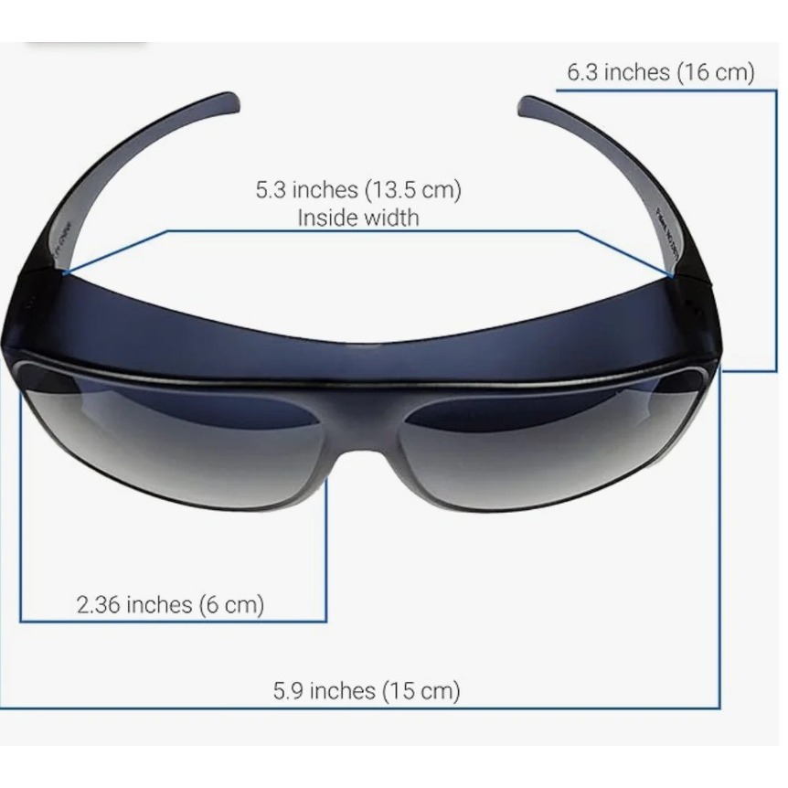Tecfen Medical Post Surgery Glasses, Fit-Over Sunglasses for Cataract ...