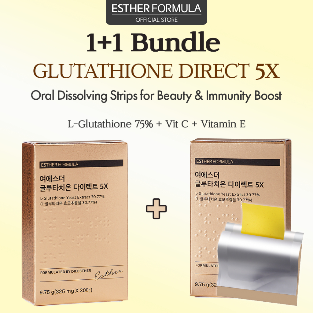 esther formula glutathione direct 5x ESTHER FORMULA Glutathione Direct Film 5X – Daily Radiance Support – COCOMO main image 0