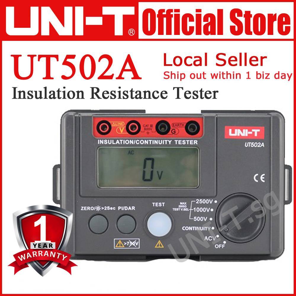 Uni-T UT502A UT501A UT501B Insulation Resistance Tester | Shopee Singapore