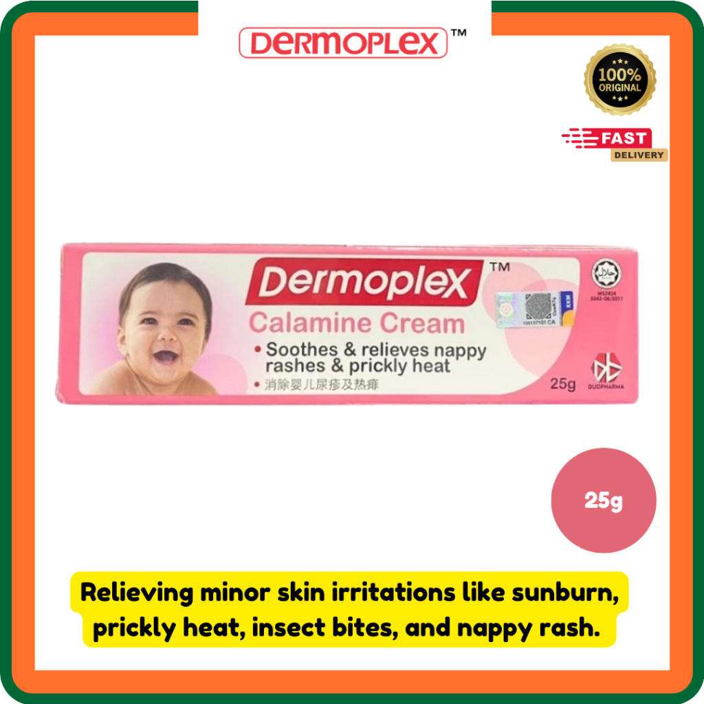 Dermoplex Calamine Cream | 25g | EXP: 01/29 | Nappy rashes | Soothes ...