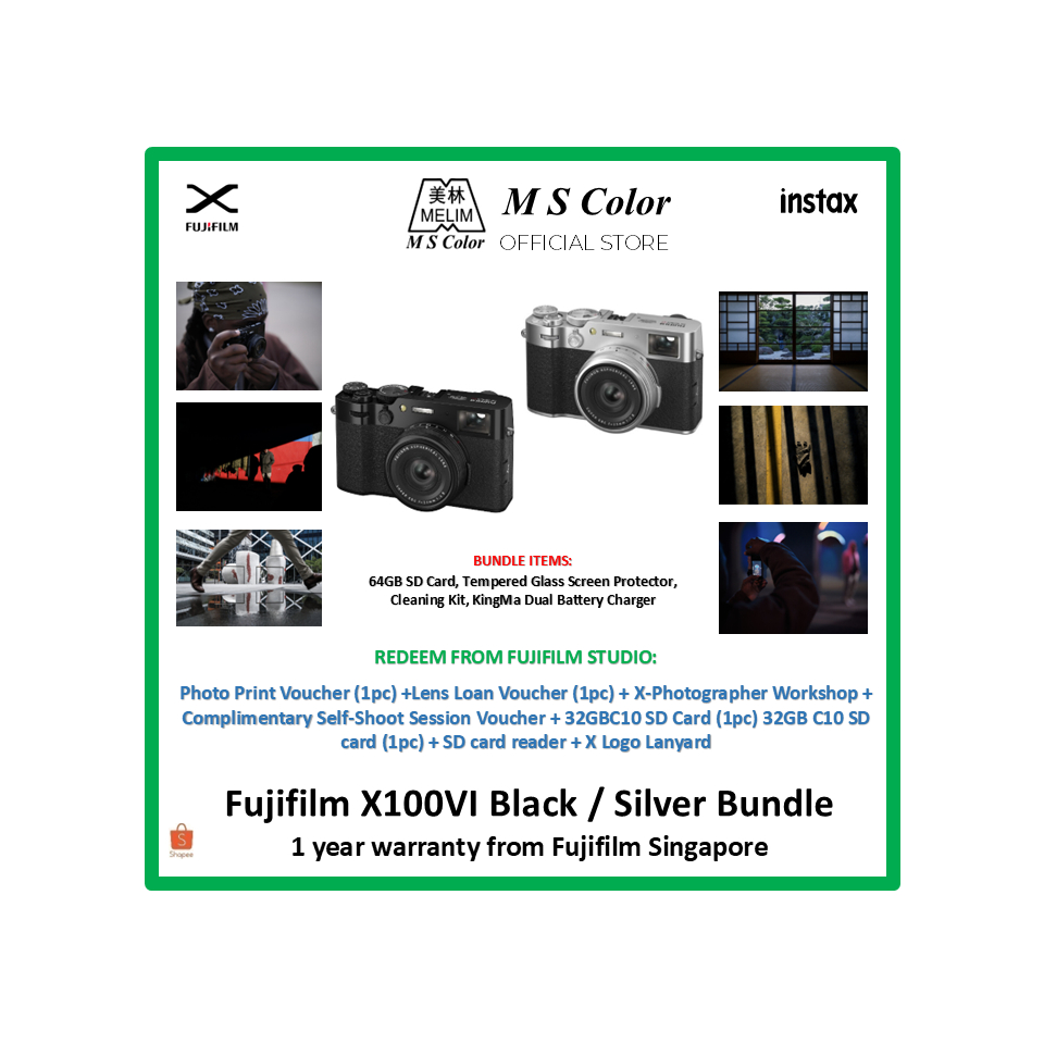[BUNDLE | READY STOCK] Fujifilm X100VI Digital Camera BLACK / SILVER ...