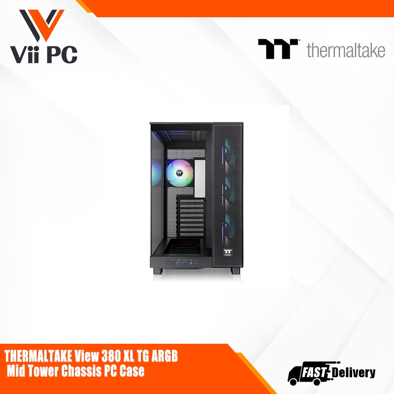 THERMALTAKE View 380 XL TG ARGB Mid Tower Chassis PC Case | Shopee ...
