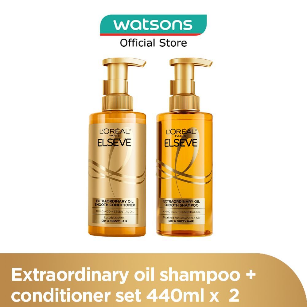L'OREAL PARIS Extraordinary Oil Smooth Packset, Shampoo And Conditioner ...