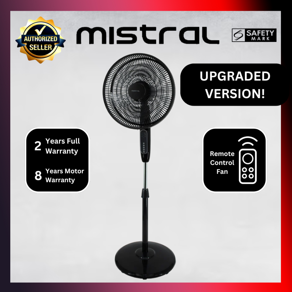 *VERY STRONG WIND* Mistral Stand Fan MSF1650R (2 Years Full Warranty ...