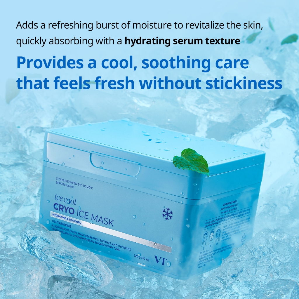 VT] CRYO ICE Cooling Mask 30ea Soothing & Hydrating Skin [Official