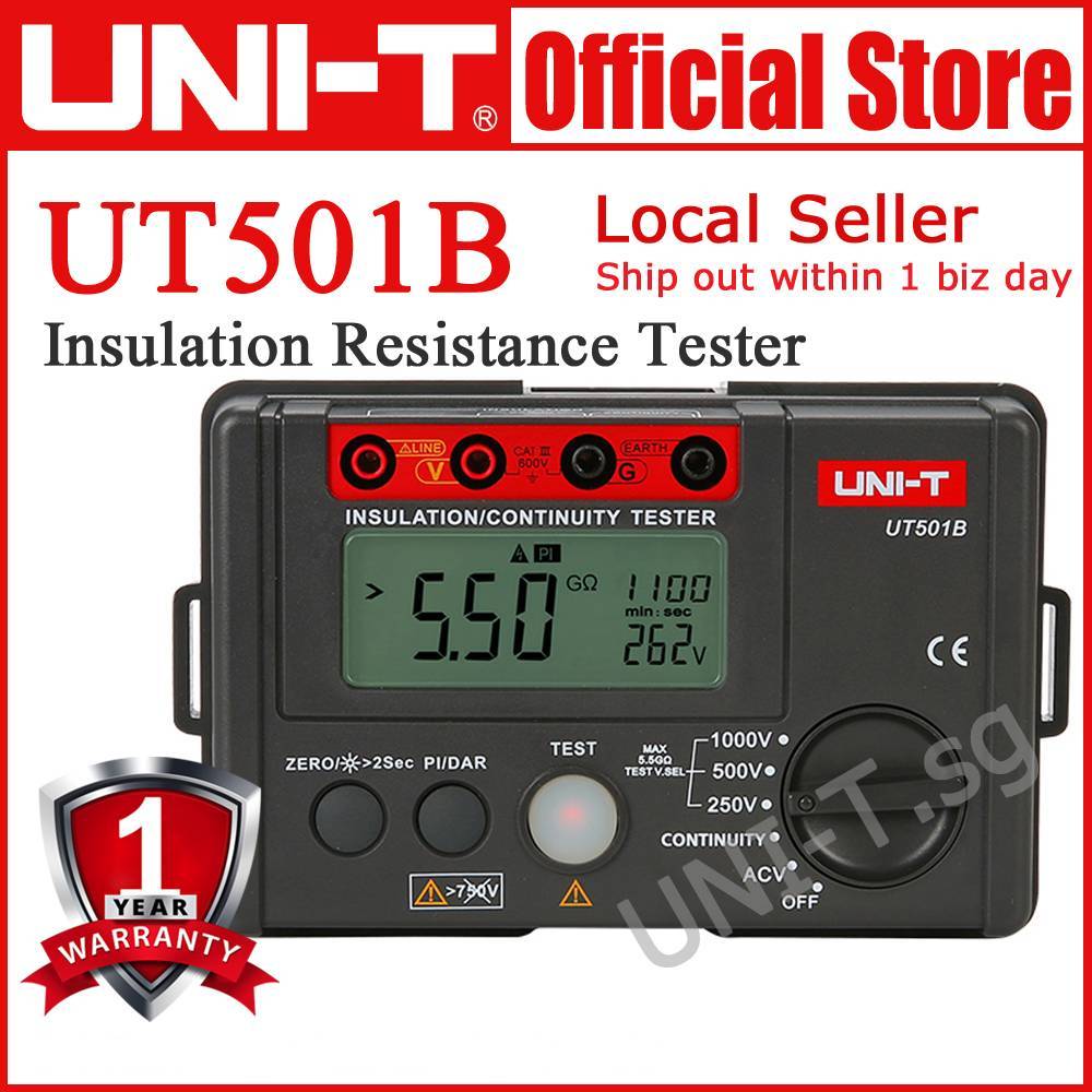 Uni-T UT501B UT502A UT501A Insulation Resistance Tester | Shopee Singapore