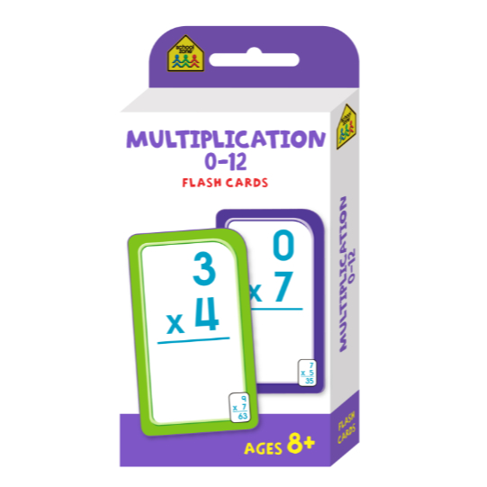 School Zone Multiplication 0-12 Flash Cards (Hinkler) | Shopee Singapore