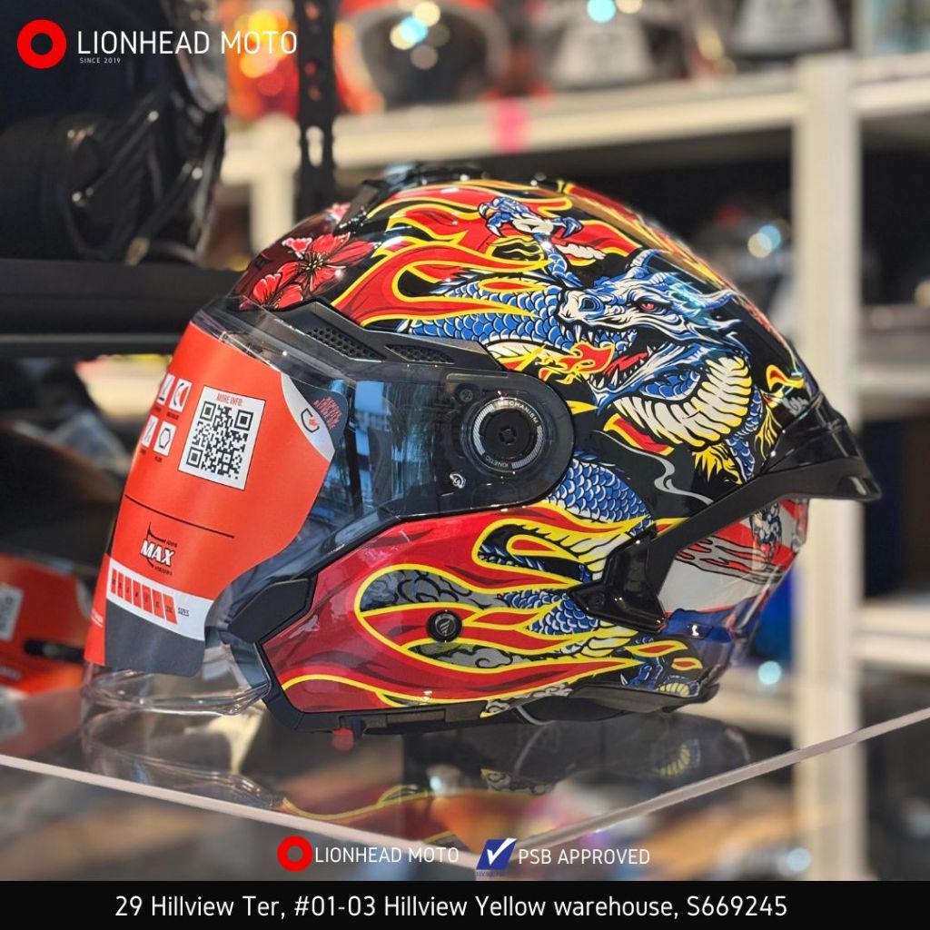 MT DRAGON COSMO SUNVISOR HELMET PSB ECE 2206 APPROVED FREE