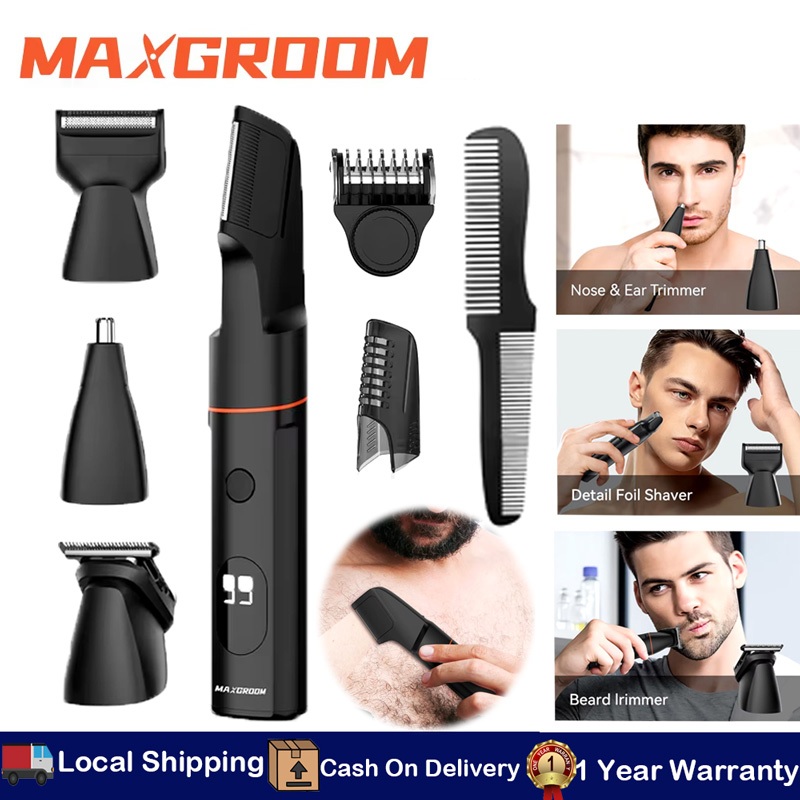 MAXGROOM 4 IN 1 Body Hair Trimmer for Men Waterproof Pubic Groin Ball ...