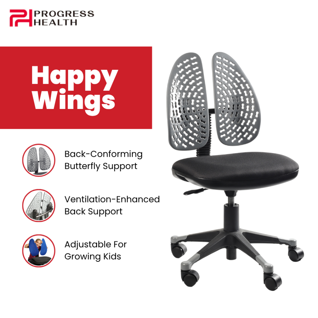 Progress Health Happy Wings - Ergonomic Orthoback Chair/ Office Chair ...