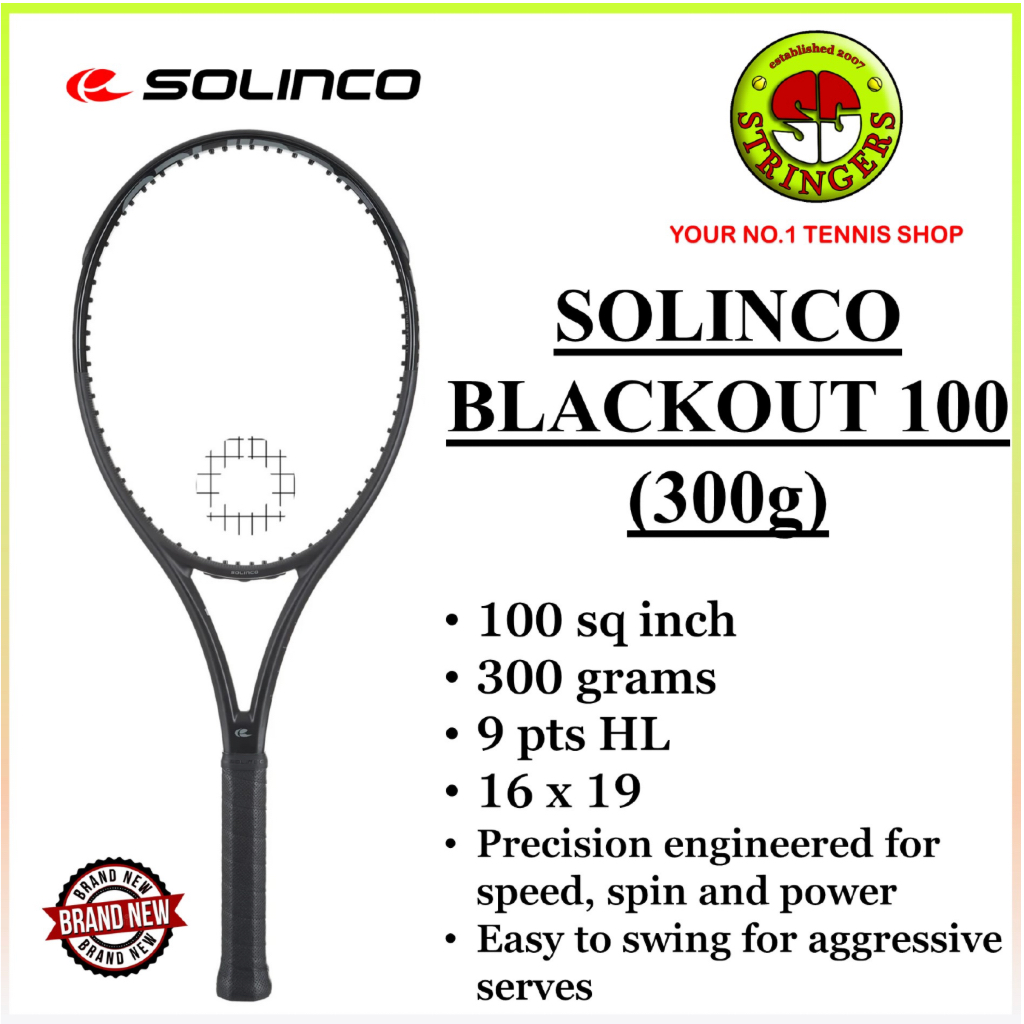 Solinco Blackout 300 Tennis Racket | Shopee Singapore