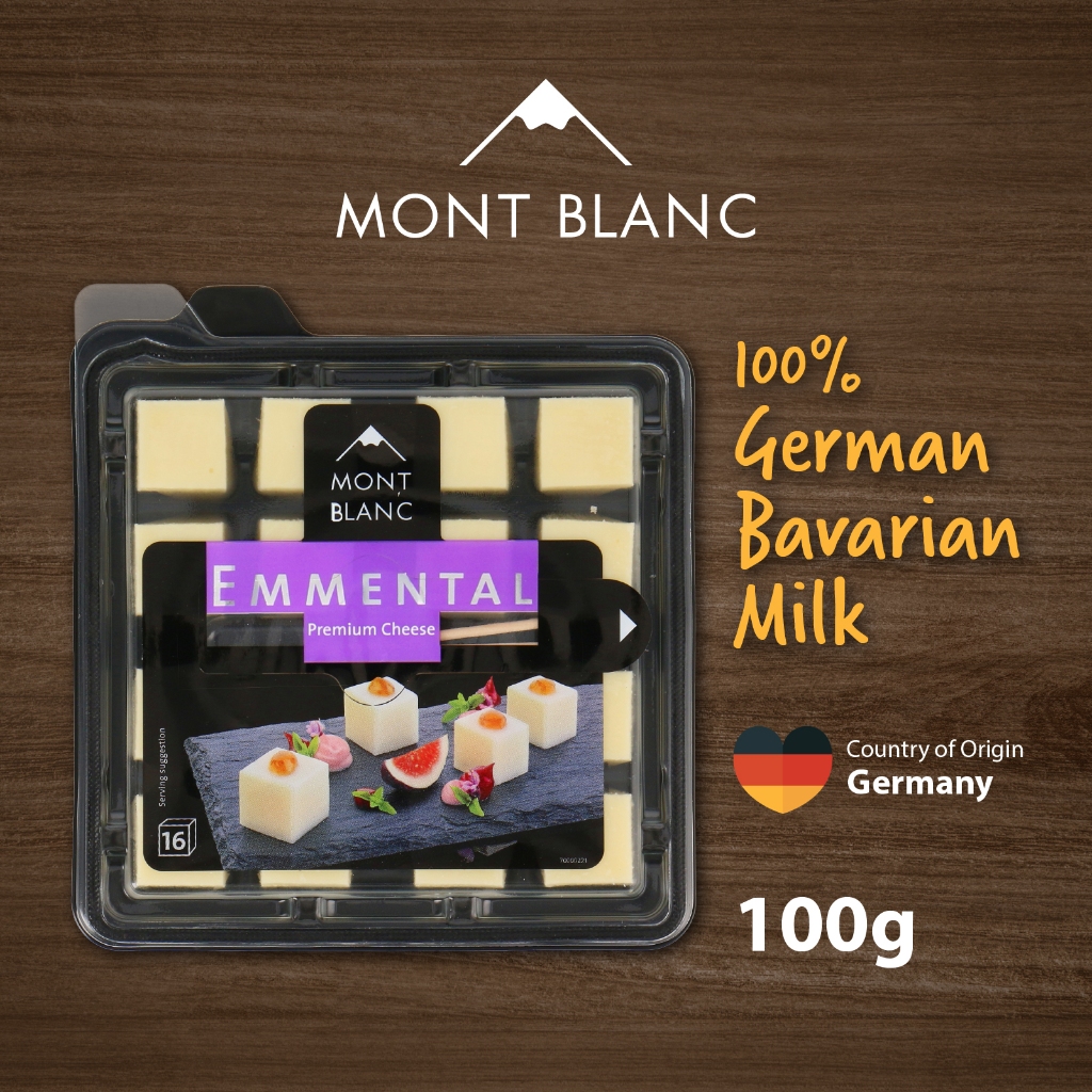 Mont Blanc Premium Emmental Cheese Cubes 100G | Shopee Singapore