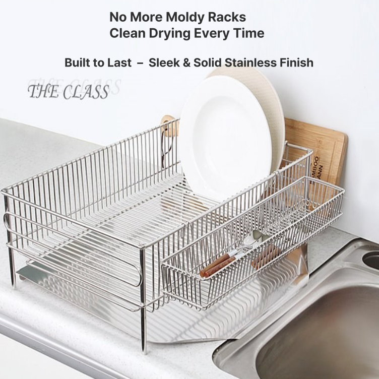 The Class Stainless Steel Dish Rack – 1-Tier (Silver) | Hygienic ...