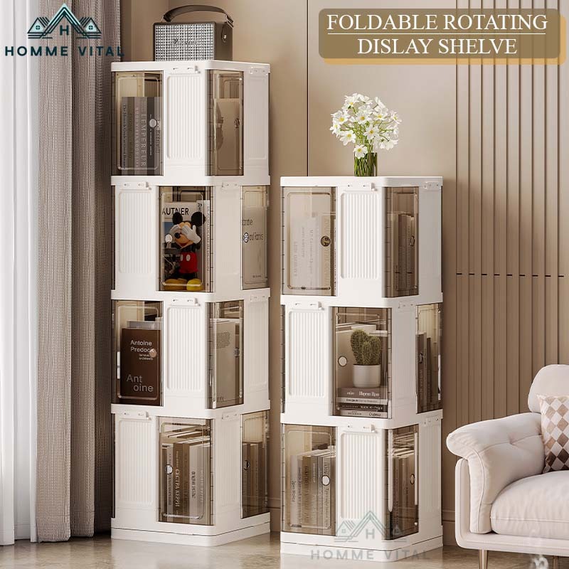 Foldable Rotating Display Shelf Shelves | Shopee Singapore